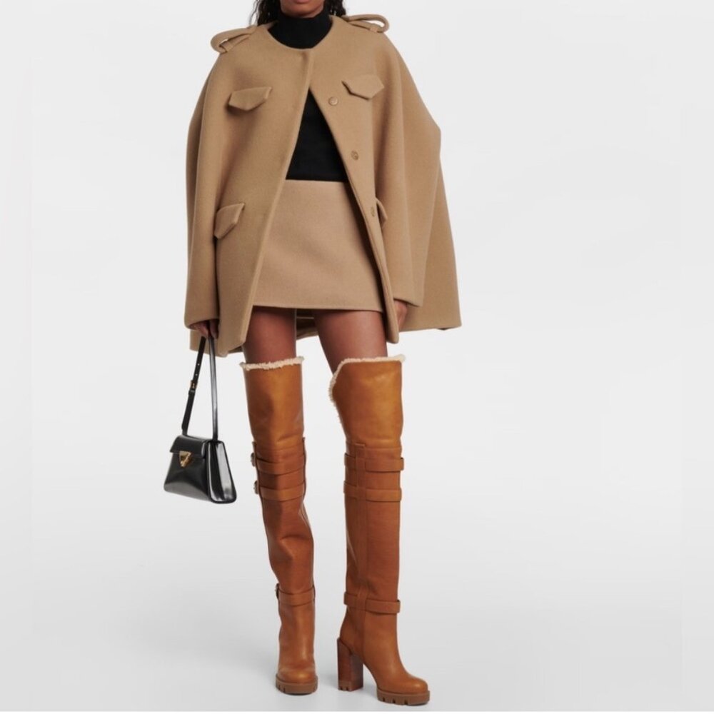 NEW Christian Louboutin Brodeback Lug Over The Knee Boot Size 37.5